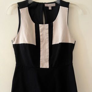 Banana Republic size 2 sleeveless black/tan cotton/viscose/spandex top.